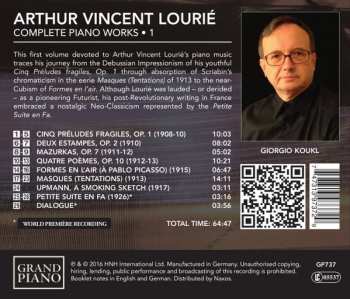CD Arthur Lourié: Complete Piano Works • 1 321519
