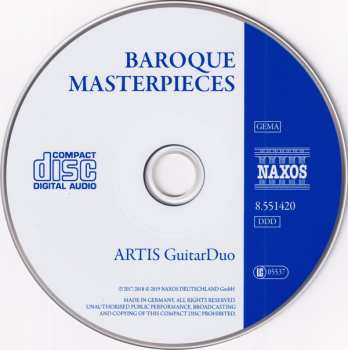 CD Artis GuitarDuo: Baroque Masterpieces 424725