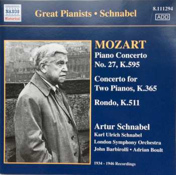 Album Artur Schnabel: Mozart