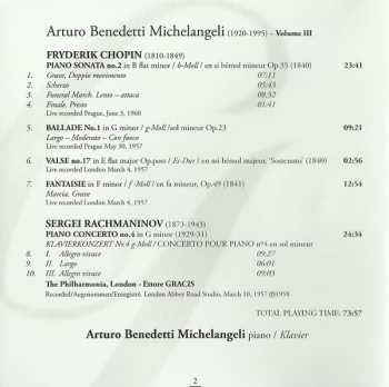 SACD Arturo Benedetti Michelangeli: Piano Sonata No.2, Ballade No.1, Valse No.17, Fantasie In F Minor / Piano Concerto No.4 LTD 278812