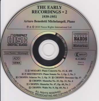CD Arturo Benedetti Michelangeli: The Early Recordings - 2 295005