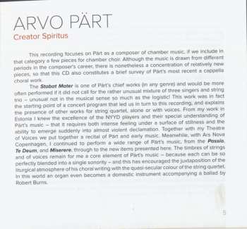 SACD Arvo Pärt: Creator Spiritus 451191