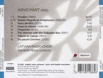 CD Arvo Pärt: Da Pacem Domine 119742