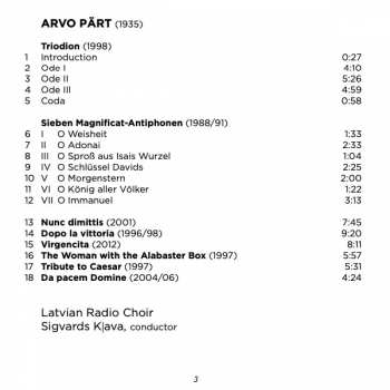CD Arvo Pärt: Da Pacem Domine 119742