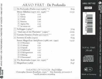 CD Arvo Pärt: De Profundis 249257