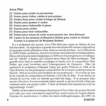 CD Arvo Pärt: Fratres • Festina Lente • Summa • Cantus In Memory Of Benjamin Britten 177529