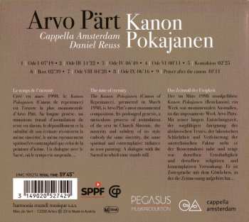 CD Arvo Pärt: Kanon Pokajanen 105954