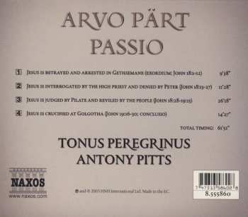 CD Arvo Pärt: Passio 122617