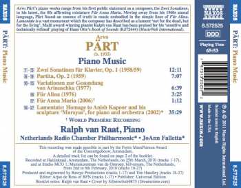 CD Arvo Pärt: Piano Music 120388