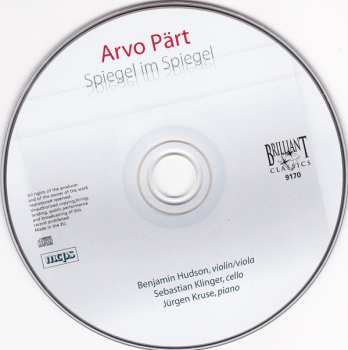 CD Arvo Pärt: Spiegel Im Spiegel 335746