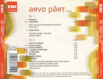 2CD Arvo Pärt: Symphony No.1 • Choral Works 49412