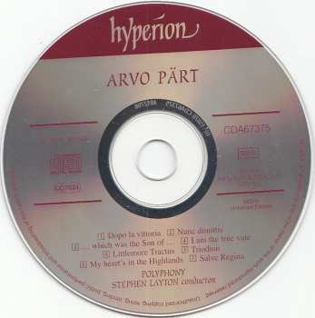 CD Arvo Pärt: Triodion 319334