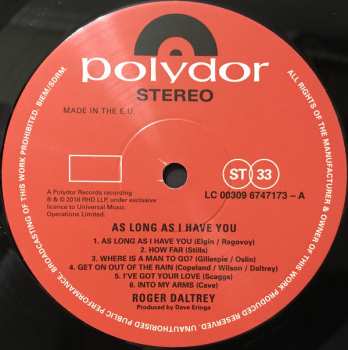LP Roger Daltrey: As Long As I Have You 2815