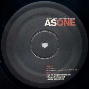 3LP As One: So Far (So Good)...Twelve Years Of Electronic Soul