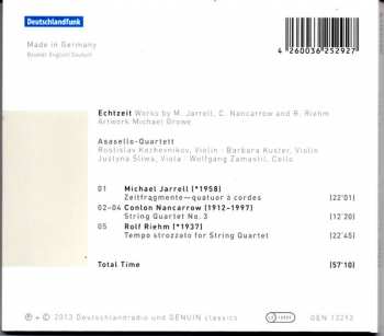 CD Asasello Quartett:  Echtzeit - Works By Michael Jarrell, Conlon Nancarrow And Rolf Riehm 326094