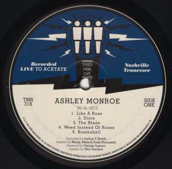 LP Ashley Monroe: Live At Third Man Records 365076