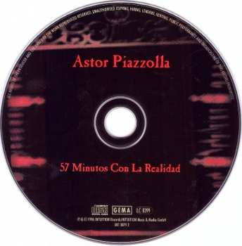 CD Astor Piazzolla: 57 Minutos Con La Realidad 316170