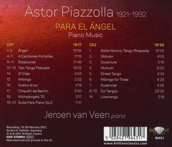 2CD Astor Piazzolla: Para El Ángel (Piano Music) 95637