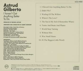 CD Astrud Gilberto: I Haven't Got Anything Better To Do LTD