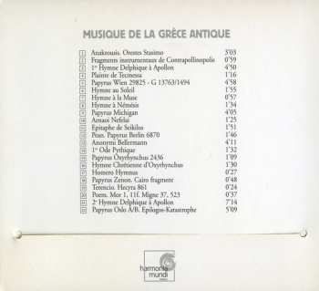 CD Atrium Musicae De Madrid: Musique De La Grèce Antique 104151