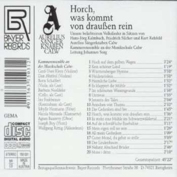 CD Aurelius-Sängerknaben Calw: Horch, Was Kommt Von Draußen Rein 407449