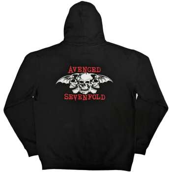 Merch Avenged Sevenfold: Avenged Sevenfold Unisex Zipped Hoodie: Dead Head (back Print) (medium) M