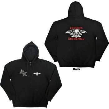 Merch Avenged Sevenfold: Avenged Sevenfold Unisex Zipped Hoodie: Dead Head (back Print) (x-large) XL