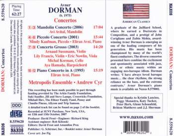 CD Avner Dorman: Concertos For Mandolin, Piccolo, Piano And Concerto Grosso 194396