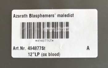 LP Azarath: Blasphemers' Maledictions LTD | NUM | CLR 302857