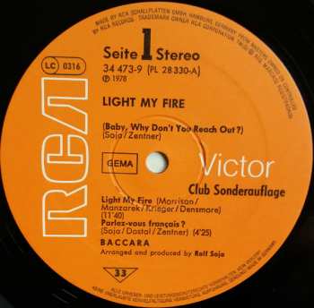 LP Baccara: Light My Fire
