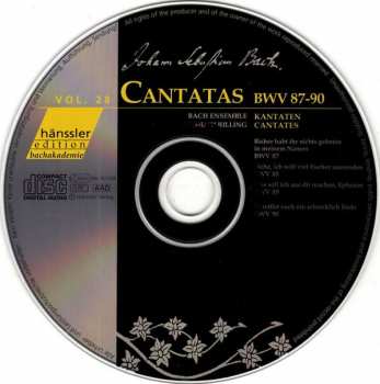 CD Bachcollegium Stuttgart: Cantatas BWV 87-90 399182