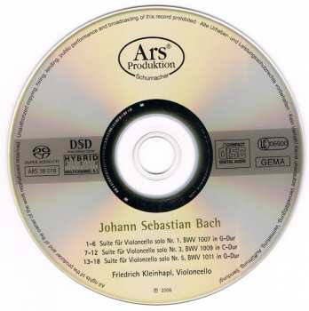 SACD Johann Sebastian Bach: Suites For Cello Solo 1, 3 And 5 431299