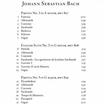 CD Johann Sebastian Bach: Partitas Nos. 3 & 5, English Suite No. 3 440113