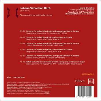 CD Johann Sebastian Bach: Bach Transcriptions - Six Concertos For Violoncello Piccolo 409048