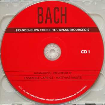 2CD Johann Sebastian Bach: Brandenburg Concertos Brandebourgeois / Preludes Op. 87 402185
