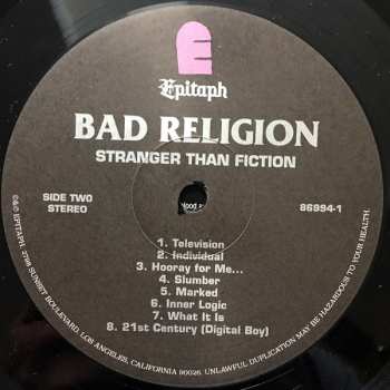 LP Bad Religion: Stranger Than Fiction