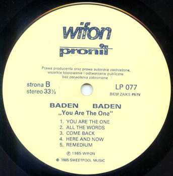 LP Baden Baden: You Are The One 53086