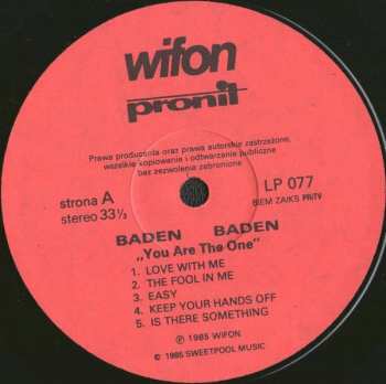 LP Baden Baden: You Are The One 374414