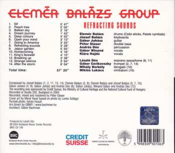 CD Balázs Elemér Group: Refracting Sounds 541359