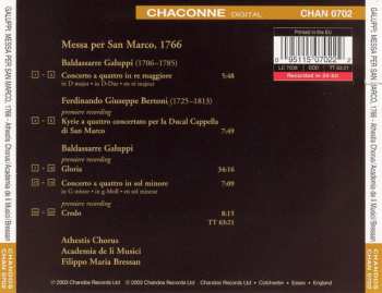 CD Baldassare Galuppi: Messa Per San Marco, 1766 330346