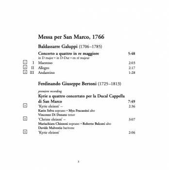 CD Baldassare Galuppi: Messa Per San Marco, 1766 330346