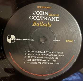 LP The John Coltrane Quartet: Ballads LTD