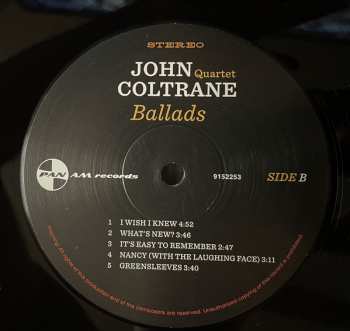 LP The John Coltrane Quartet: Ballads LTD
