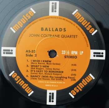 LP The John Coltrane Quartet: Ballads 3512