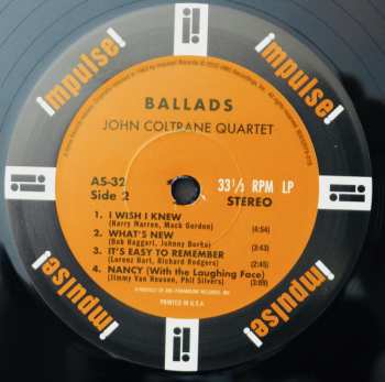 LP The John Coltrane Quartet: Ballads