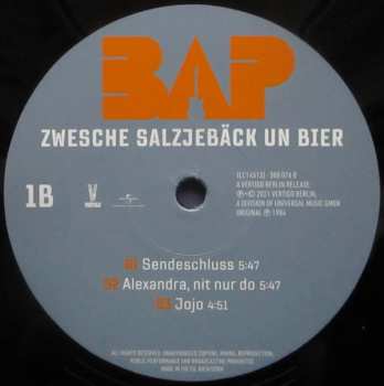 2LP BAP: Zwesche Salzjebäck Un Bier 492200