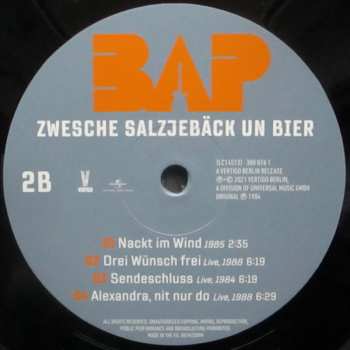 2LP BAP: Zwesche Salzjebäck Un Bier 492200