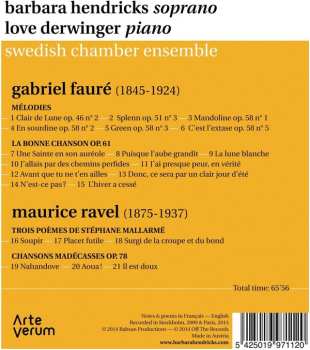 CD Barbara Hendricks: Gabriel Fauré / Maurice Ravel 454103