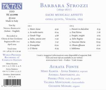 2CD Barbara Strozzi: Sacri Musicali Affetti Opera Quinta , 1655 112071