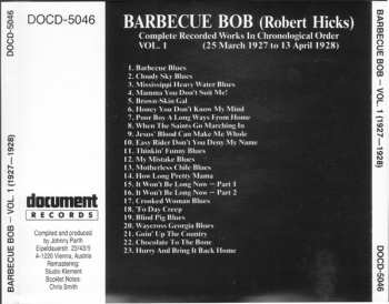 CD Barbecue Bob: Complete Recorded Works In Chronological Order: Volume 1 (25 March 1927 To 13 April 1928) 140799